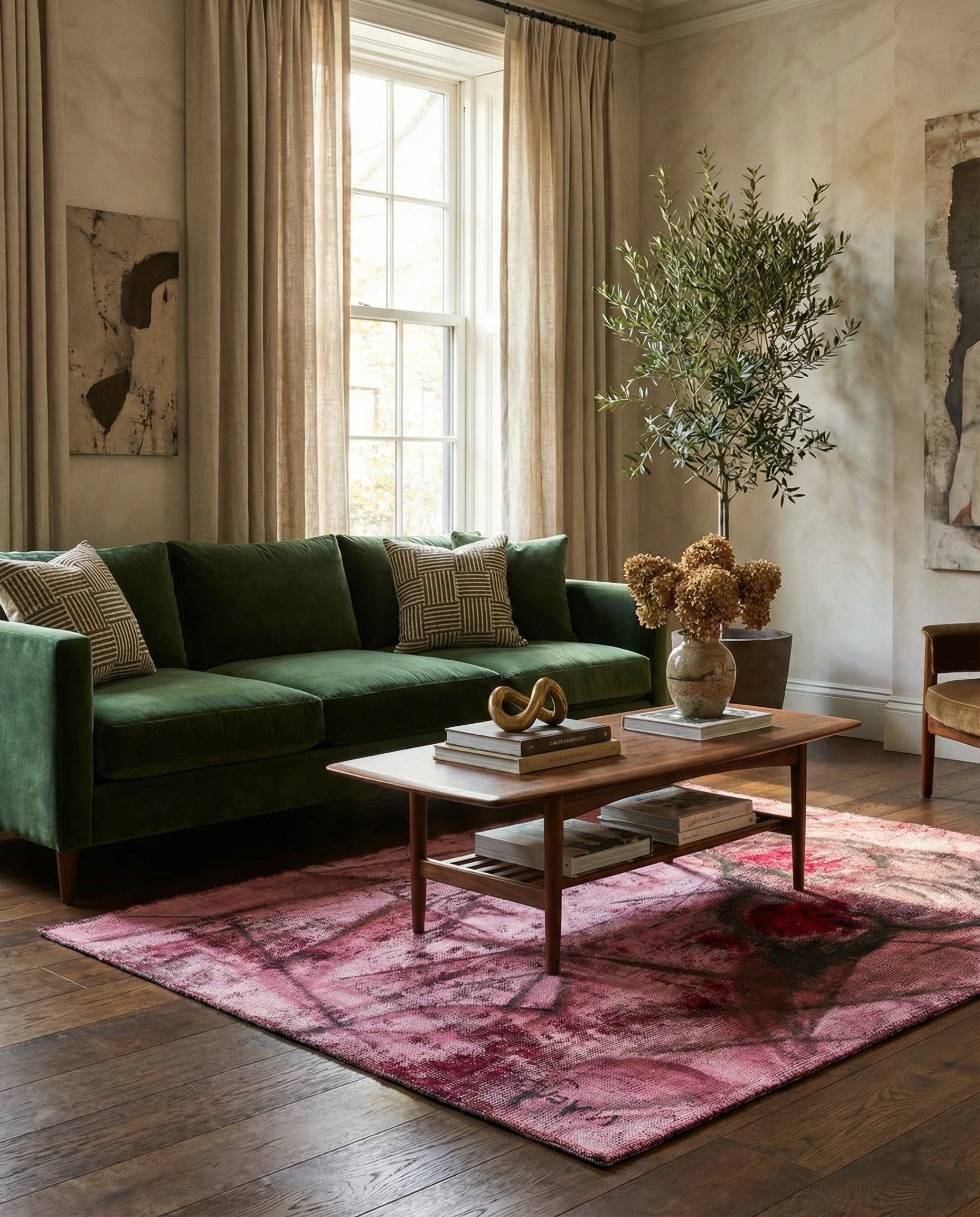 3' 9 x 4' 2 Hand Knotted Ultra Vintage Persian Wool Square Rug