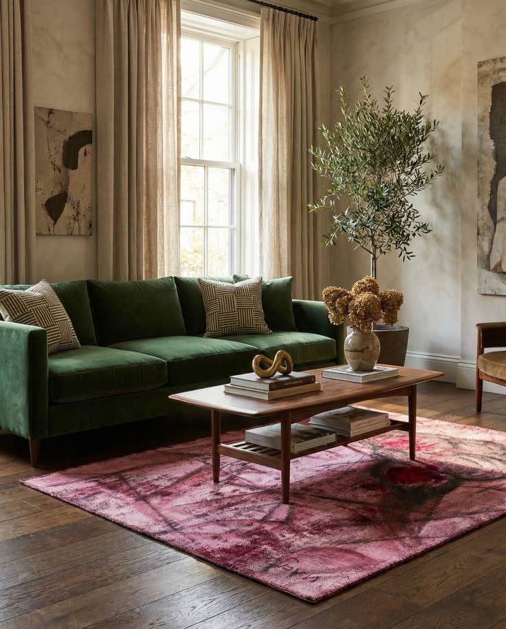 Detail image of 3' 9 x 4' 2 Hand Knotted Ultra Vintage Persian Wool Square Rug