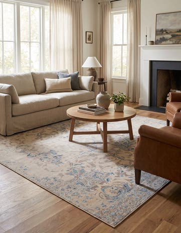 Dark Beige Restoration Square Rug