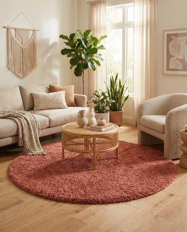  6' x 6' Infinity Shag Round Rug