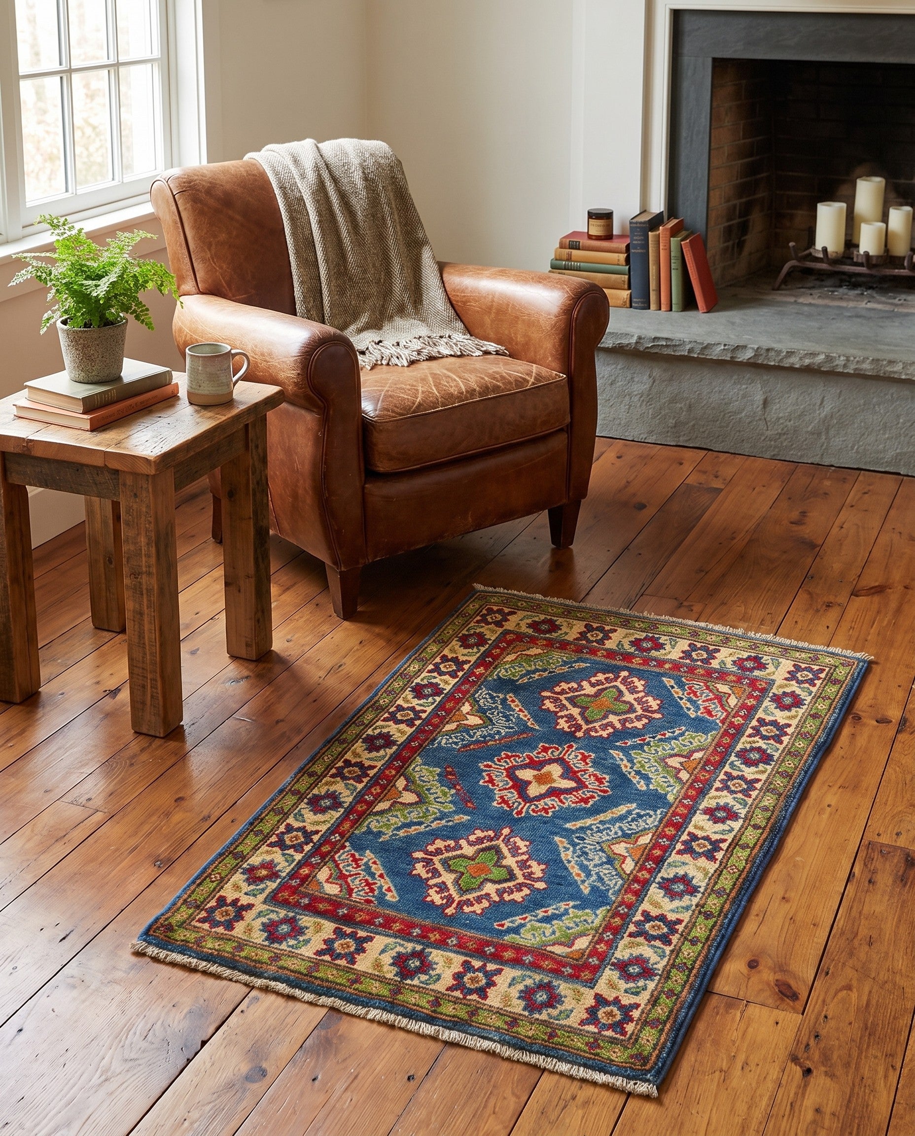 2' x 3' Hand Knotted Kazak Rug