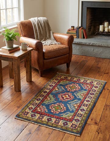 2' x 3' Hand Knotted Kazak Rug