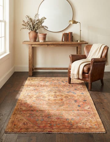 3' 4 x 5' 9 Hand Knotted Ultra Vintage Persian Wool Rug