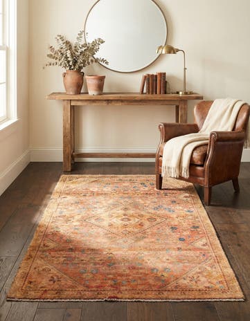 3' 4 x 5' 9 Hand Knotted Ultra Vintage Persian Wool Rug