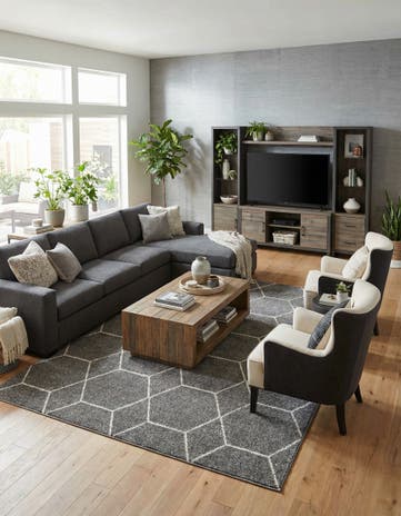 10' x 14' Lattice Frieze Rug