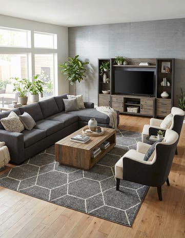 10' x 14' Lattice Frieze Rug