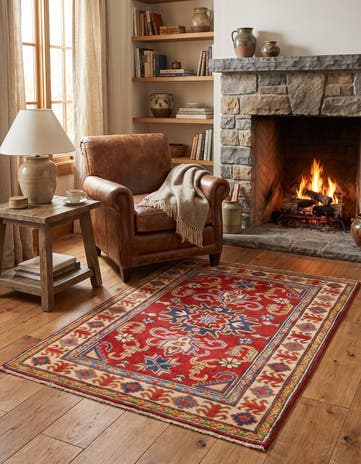 2' 9 x 4' Hand Knotted Kazak Rug