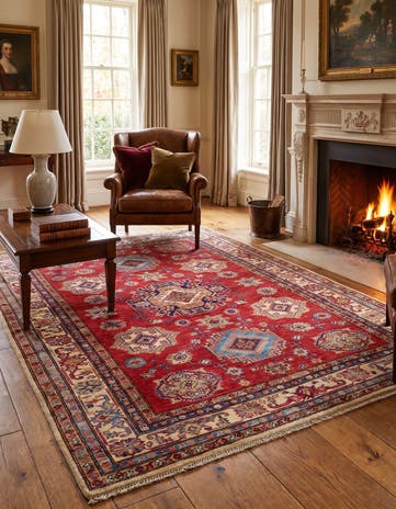 5' 11 x 8' Hand Knotted Kazak Rug