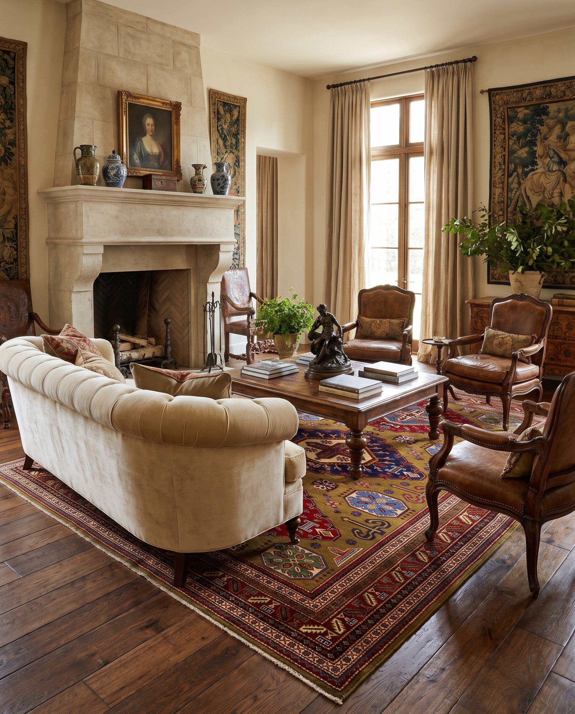 6' 2 x 8' 8 Hand Knotted Shirvan Rug