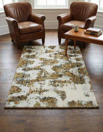 4' x 5' 6 Hand Knotted Ultra Vintage Persian Wool Rug