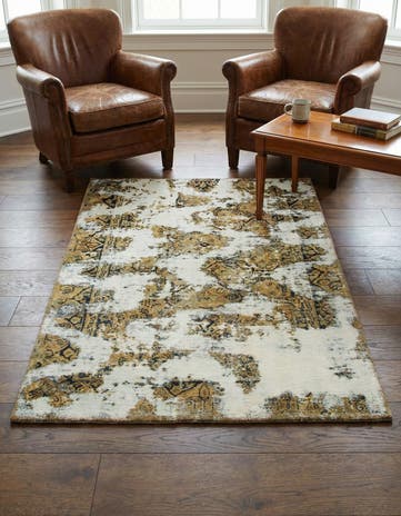 4' x 5' 6 Hand Knotted Ultra Vintage Persian Wool Rug