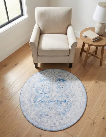 3' 6 x 3' 6 Washable Timeless Round Rug