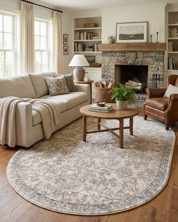 Detail image of 4' x 6' Oregon Oval Rug