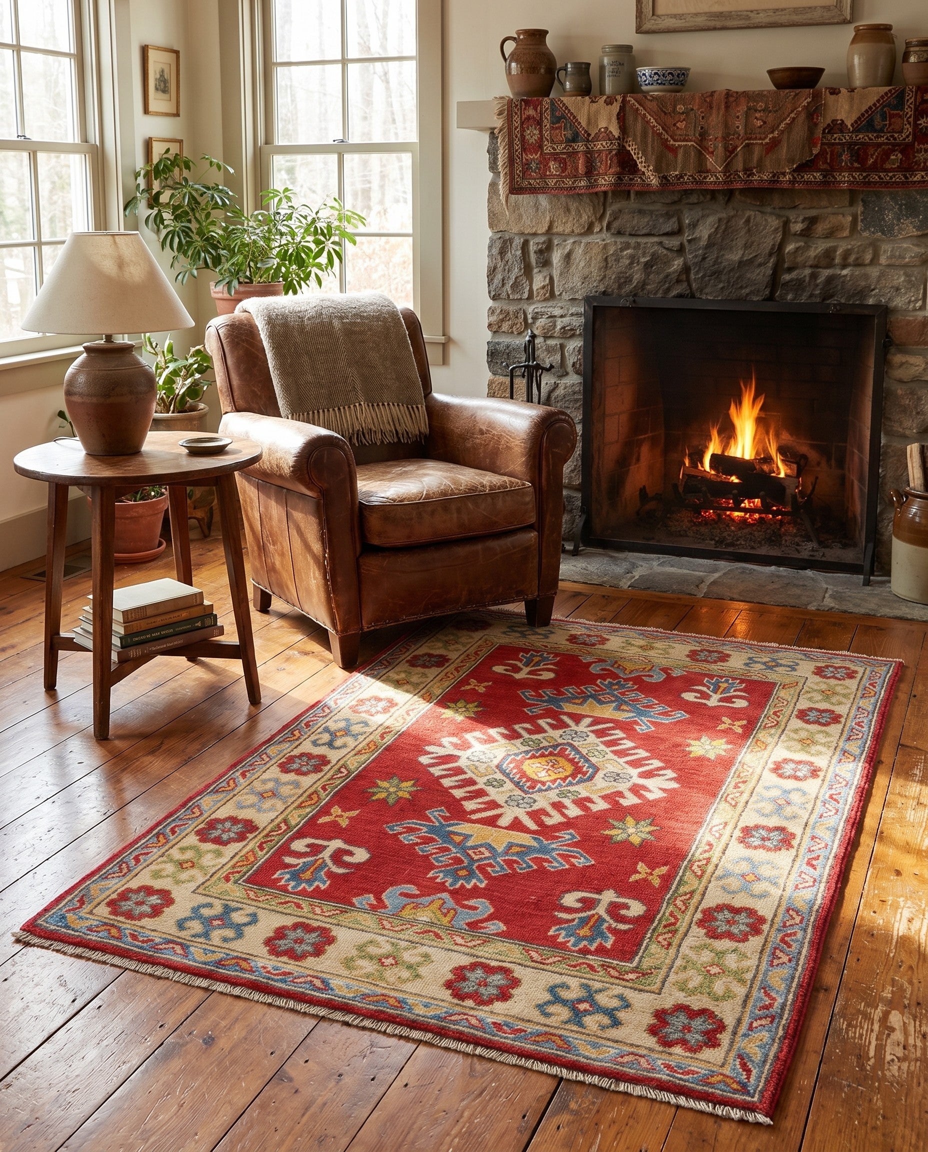 2' 9 x 4' 1 Hand Knotted Kazak Rug