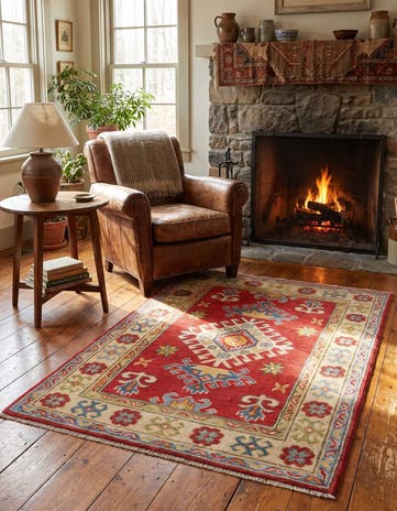 2' 9 x 4' 1 Hand Knotted Kazak Rug