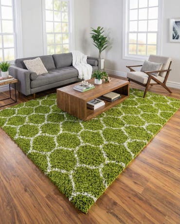  10' x 13' Lattice Shag Rug