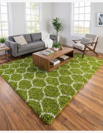 10' x 13' Trellis Shag Rug