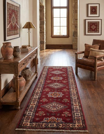 2' x 6' 3 Hand Knotted Kazak Runner Rug