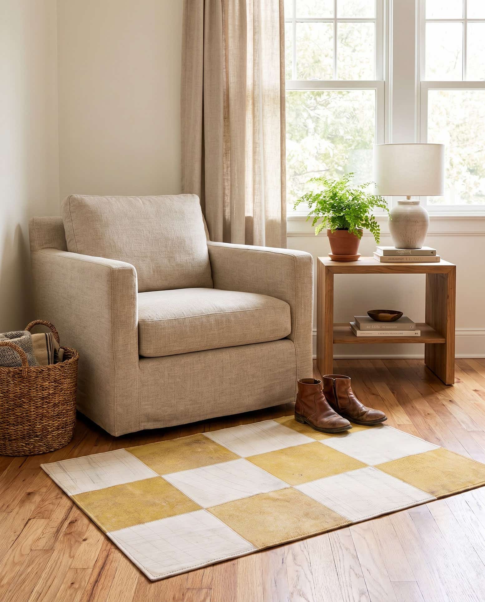 2' 1 x 3' 1 Cowhide Leather Rug