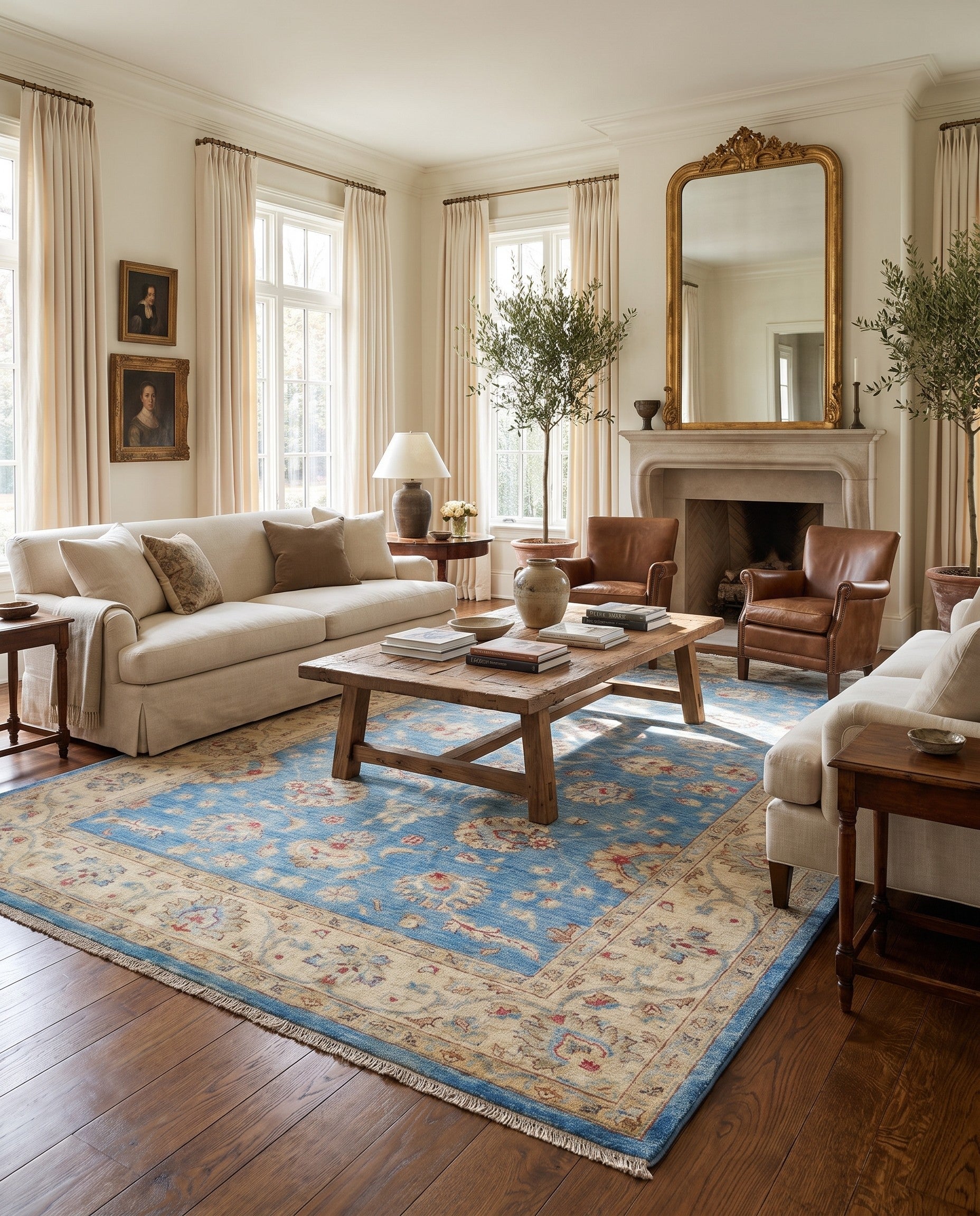 6' 6 x 9' 7 Hand Knotted Ziegler Rug