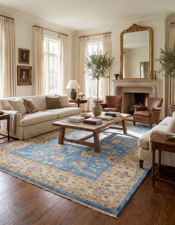 6' 6 x 9' 7 Hand Knotted Ziegler Rug