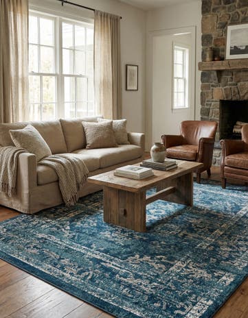 Navy Blue Charleston Rug