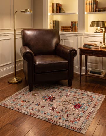 3' x 4' 2 Hand Knotted Ariana Ziegler Rug