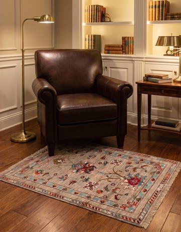3' x 4' 2 Hand Knotted Ariana Ziegler Rug