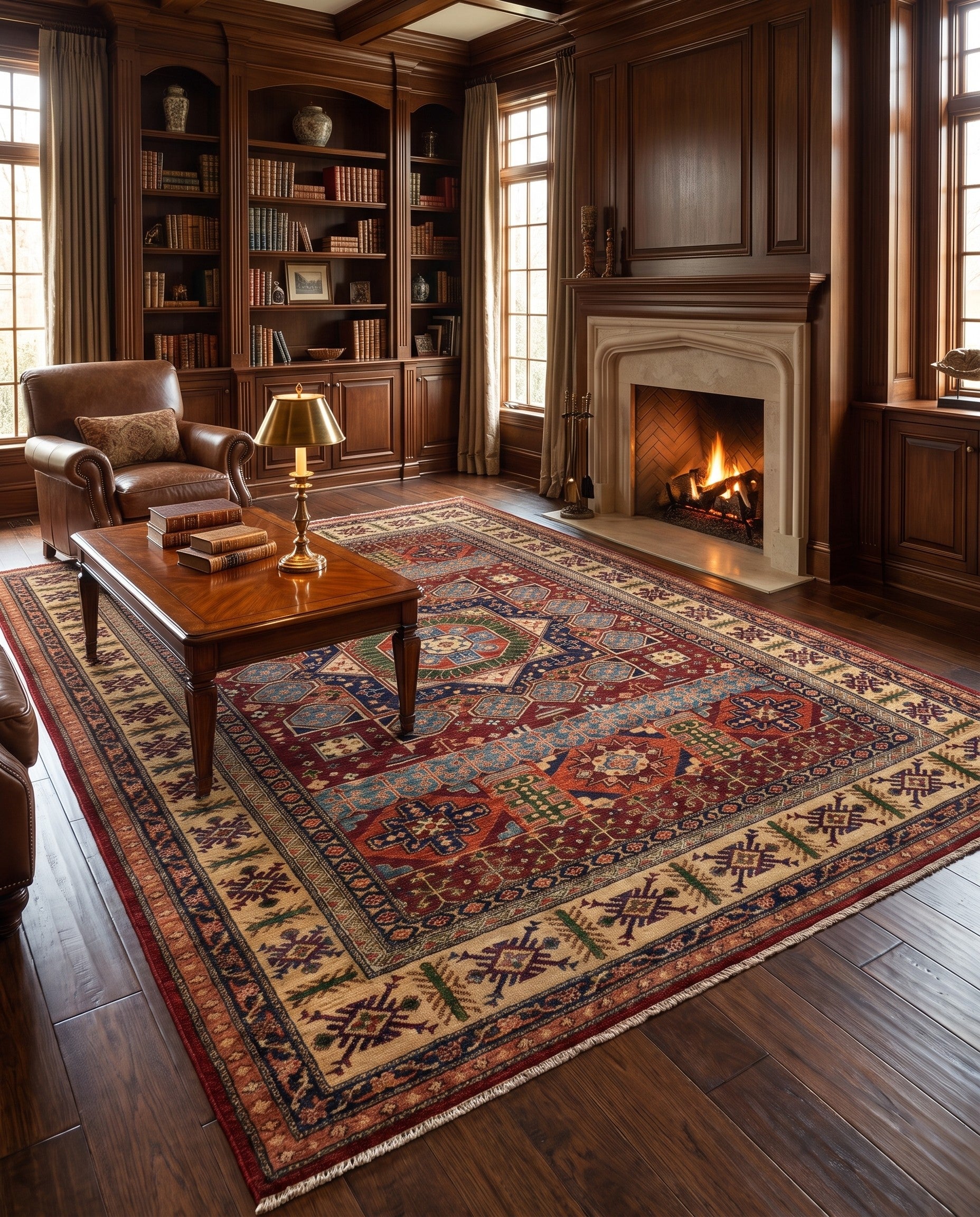 6' 5 x 8' 10 Hand Knotted Mamluk Ziegler Rug