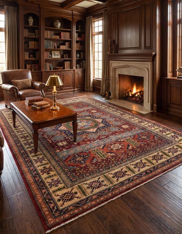 6' 5 x 8' 10 Hand Knotted Mamluk Ziegler Rug