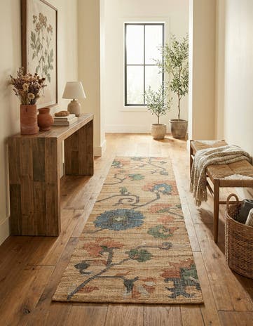 2' 7 x 10' Hand Woven Kala Handwoven Jute Runner Rug