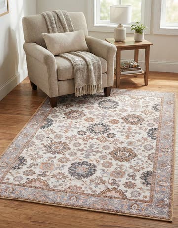 Ivory Washable Timeless Rug