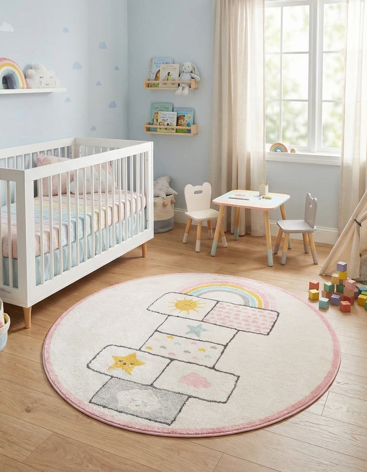 5' 3 x 5' 3 Hopscotch Whimsy Kids R...