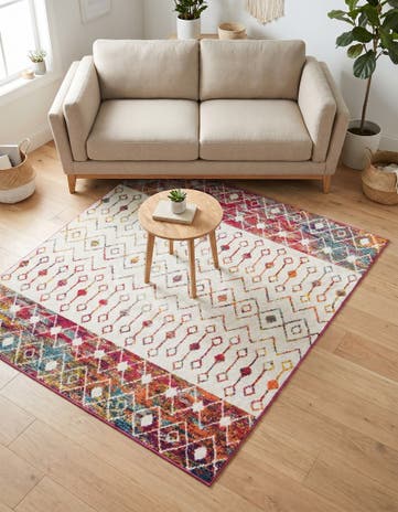 6' x 6' Moroccan Trellis Square Rug