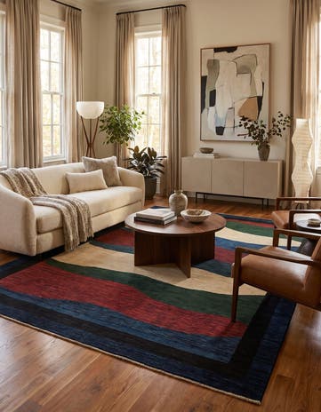 6' 6 x 9' 8 Hand Knotted Ziegler Modern Rug