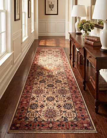 2' 7 x 9' 9 Hand Knotted Mamluk Ziegler Runner Rug