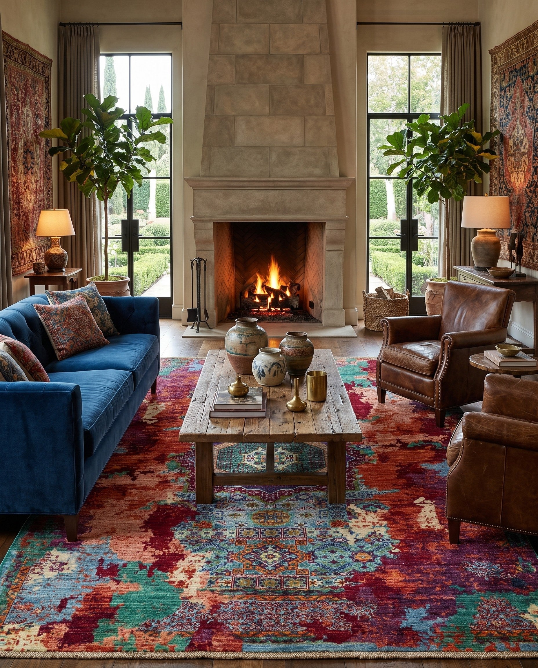5' 9 x 8' Hand Knotted Mamluk Ziegler Rug