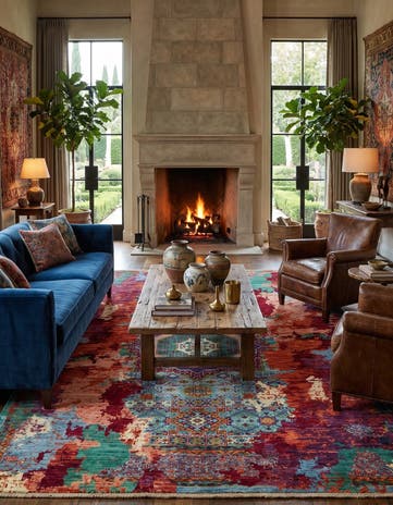 5' 9 x 8' Hand Knotted Mamluk Ziegler Rug