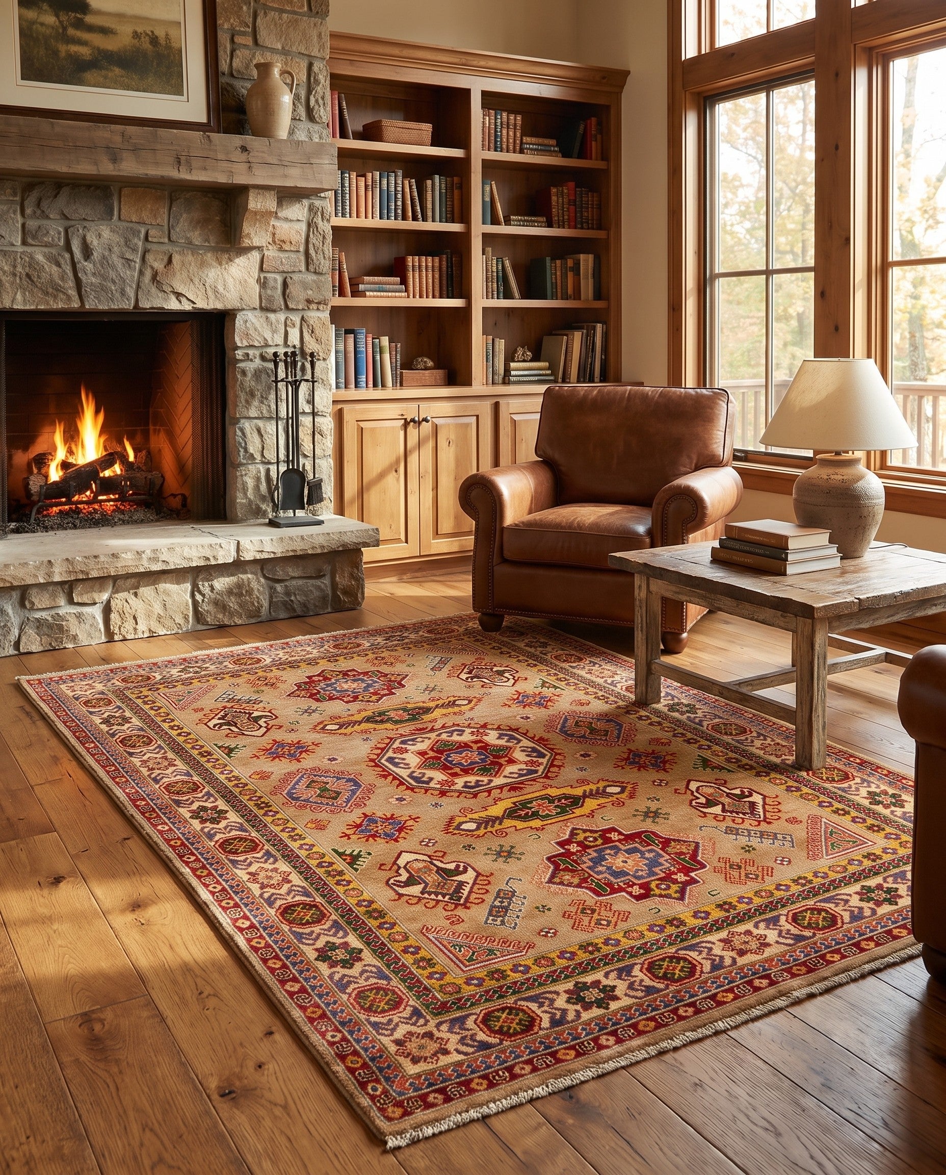 5' 6 x 7' 9 Hand Knotted Kazak Rug