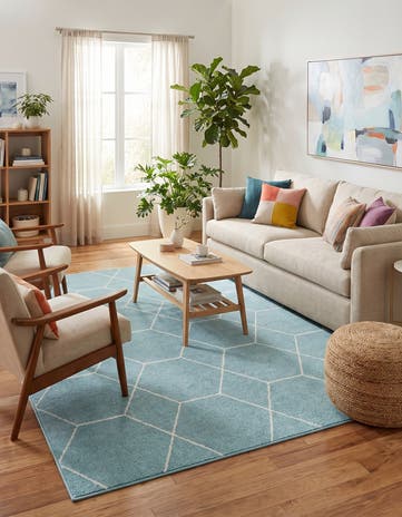 7' 10 x 11' Lattice Frieze Rug