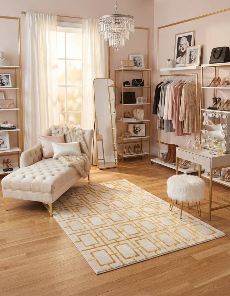 Detail image of 3' x 5' 3 Marilyn Monroe&trade; Glam Deco Rug