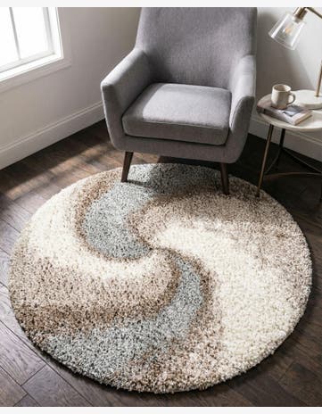 4' x 4' Soft Touch Shag Round Rug
