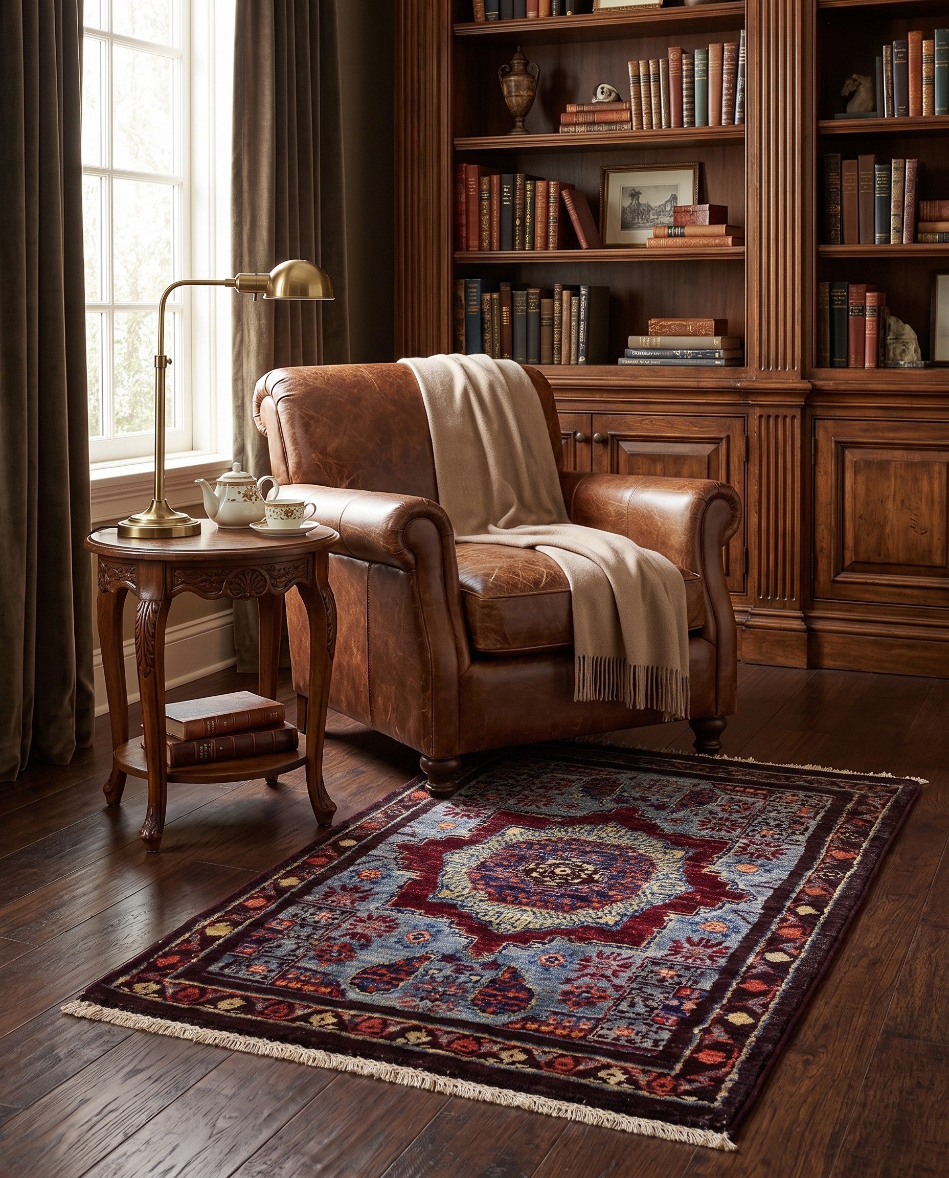 1' 11 x 3' Hand Knotted Mamluk Ziegler Rug