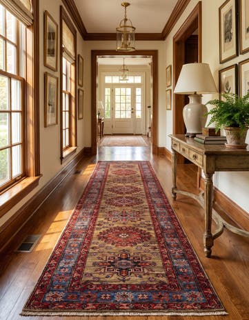 2' 9 x 9' 7 Hand Knotted Kazak Runner Rug