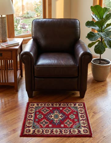 1' 11 x 3' Hand Knotted Kazak Rug