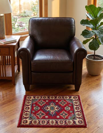 1' 11 x 3' Hand Knotted Kazak Rug