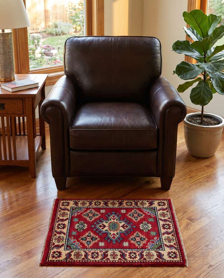 1' 11 x 3' Hand Knotted Kazak Rug