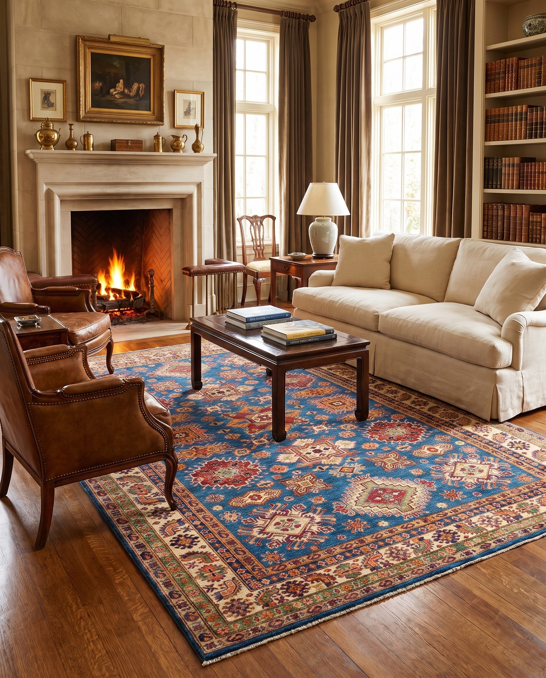 7' 1 x 9' 8 Hand Knotted Kazak Rug