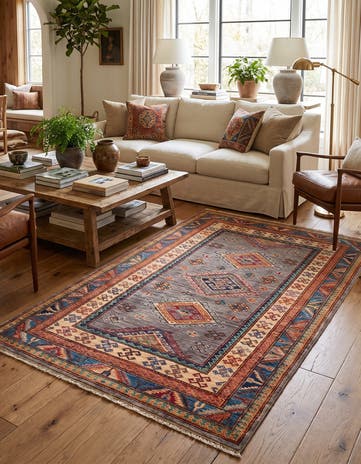 125cm x 195cm Hand Knotted Kazak Rug