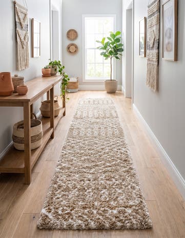 2' 7 x 14' Moroccan Shag Runner Rug